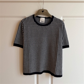 Allude Kortærmet Strik, Navy/White